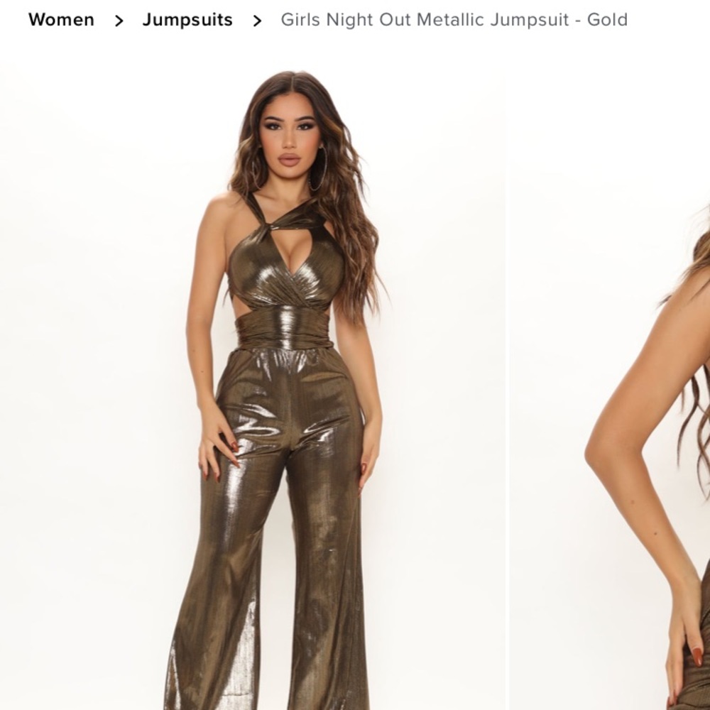 Gold metallic jumpsuit